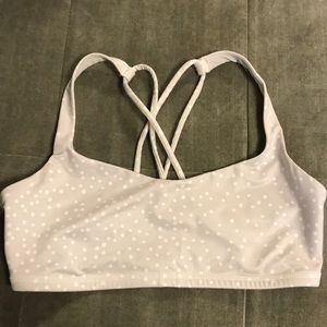 Lululemon Free to Be Bra -beige polka dot -sz 6